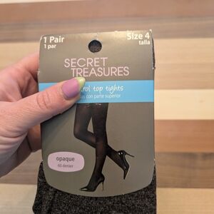 Secret Treasures Opaque Control Top Tights - Brown heather